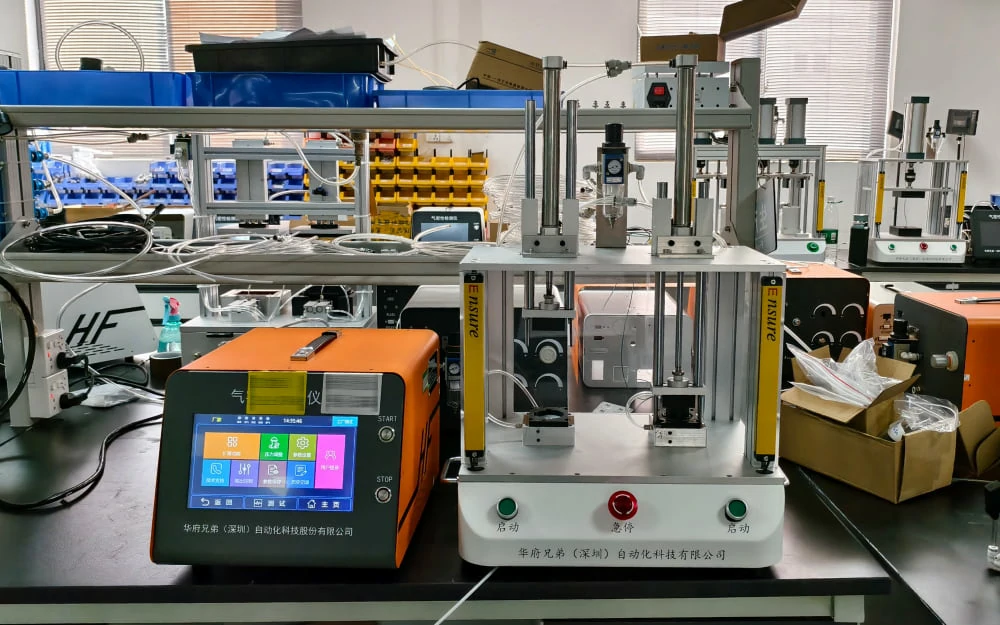 华府兄弟汽车灯组配件气密性检测仪工装部分